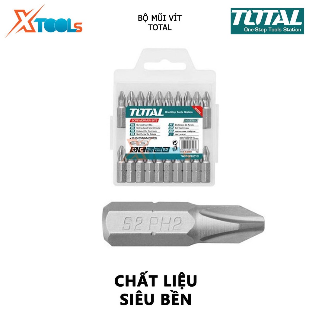 Bộ mũi vít bake 20 chi tiết TOTAL | bộ mũi vít tháo lắp các thiết bị có hình bake [CHÍNH HÃNG] [XTOOLs]