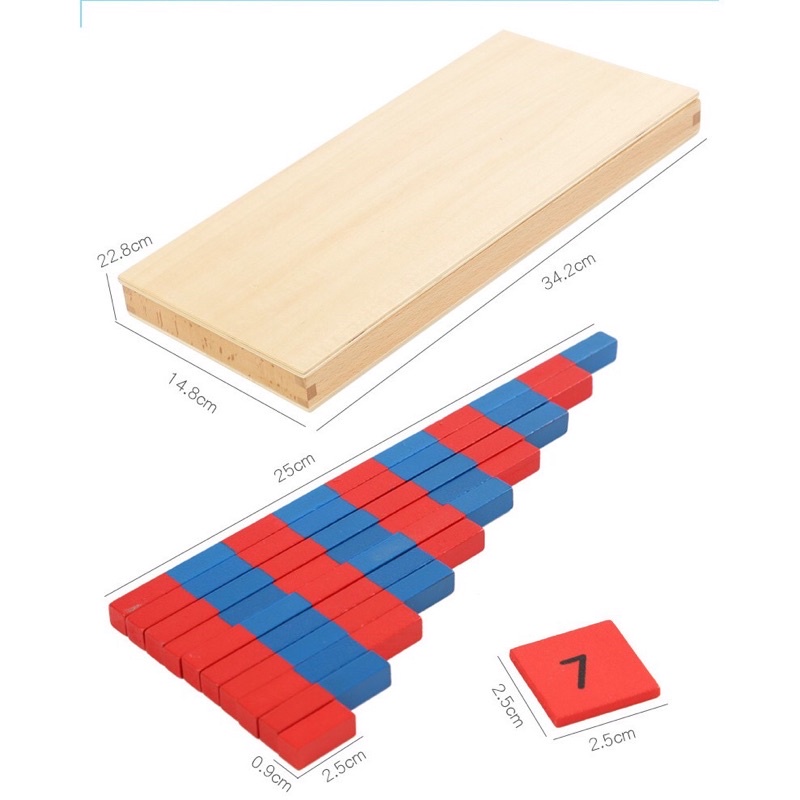 Hộp gậy số - giáo cụ montessori