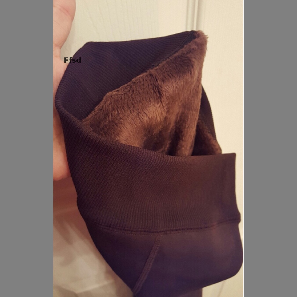 {Ffsd} Quần Legging Dày Ấm Áp Mùa Đông Lót Lông Cừu Co Giãn 6 Màu Thời Trang Bán Chạy