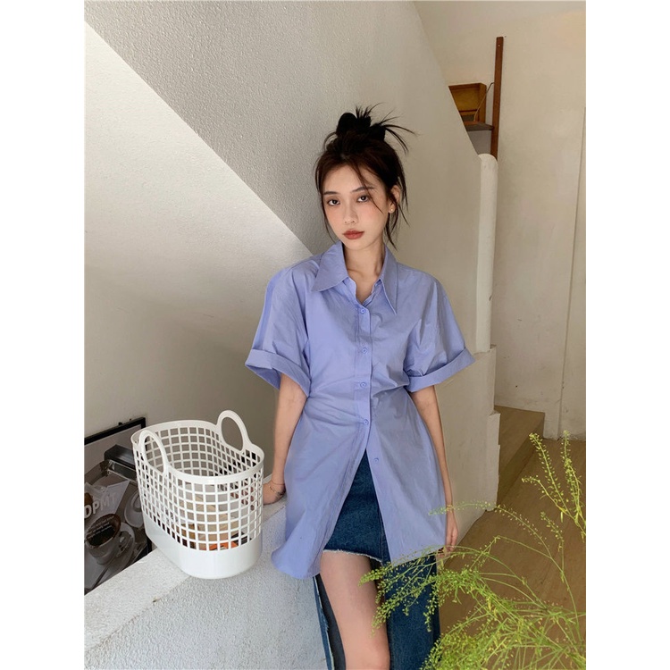 Áo Sơ Mi Tay Ngắn Và Dài Phong Cách Hàn Quốc Thời Trang Mùa Hè Cho Nữ