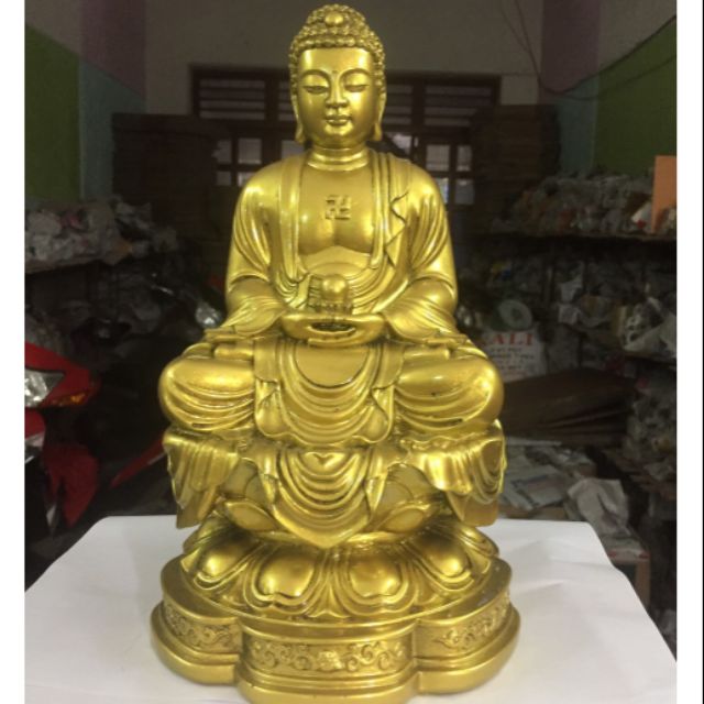 Tượng đá phật ông ngồi P28cm P41