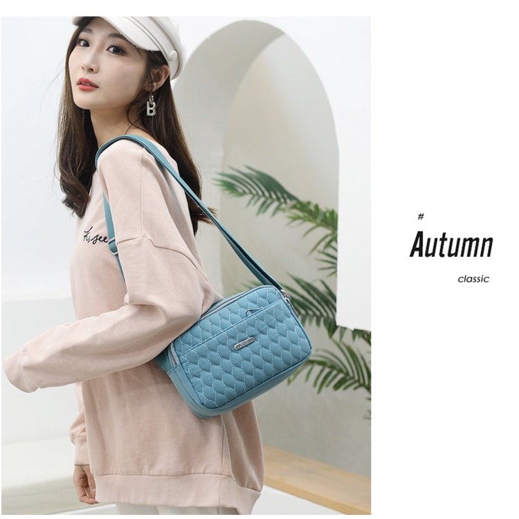 Túi Đeo Vai Đựng Điện Thoại Bằng Vải Nylon Thêu Họa Tiết Phong Cách Mới Cho Nữ