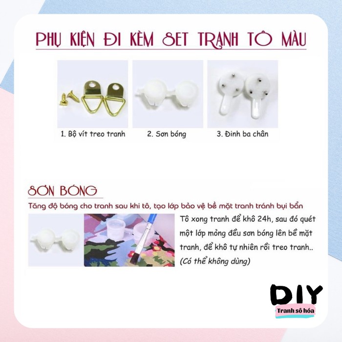 Tranh tô màu theo số DIY Tranh số hóa hoa mẫu đơn H031