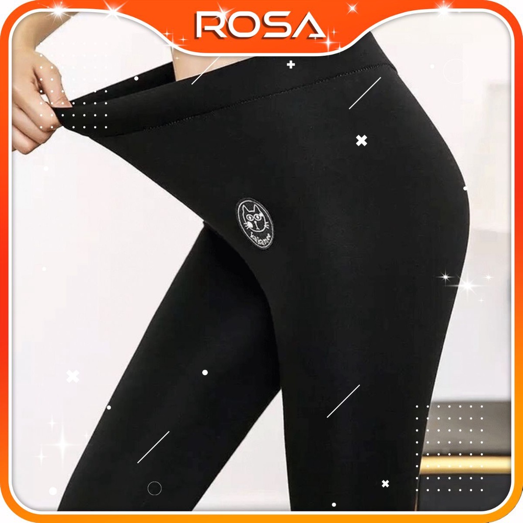 Quần Legging Mèo Dễ Thương Lót Lông Không Xù Siêu Ấm ROSA