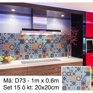 Decal gạch bông giá xưởng chỉ 50k/set 15ô