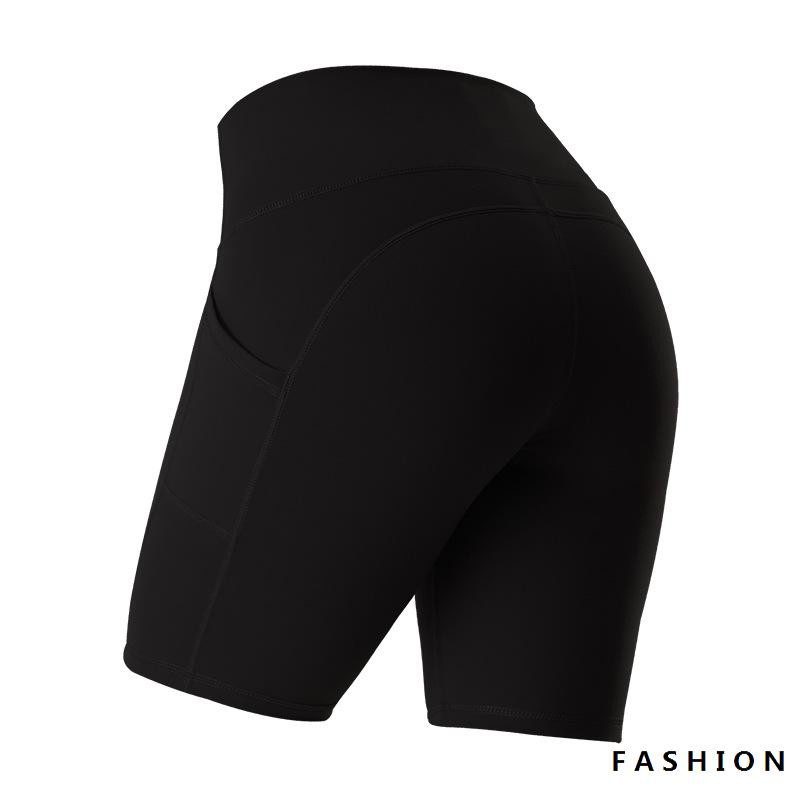 [FASHION] Track Pants Quick-drying Pants High Waist Yoga Shorts Pocket Track Pants