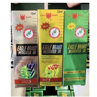 Dầu Gió Xanh Con Ó Dạng Lăn Eagle Brand Medicated Oil 12ml Đủ 3 Màu tramtranstore
