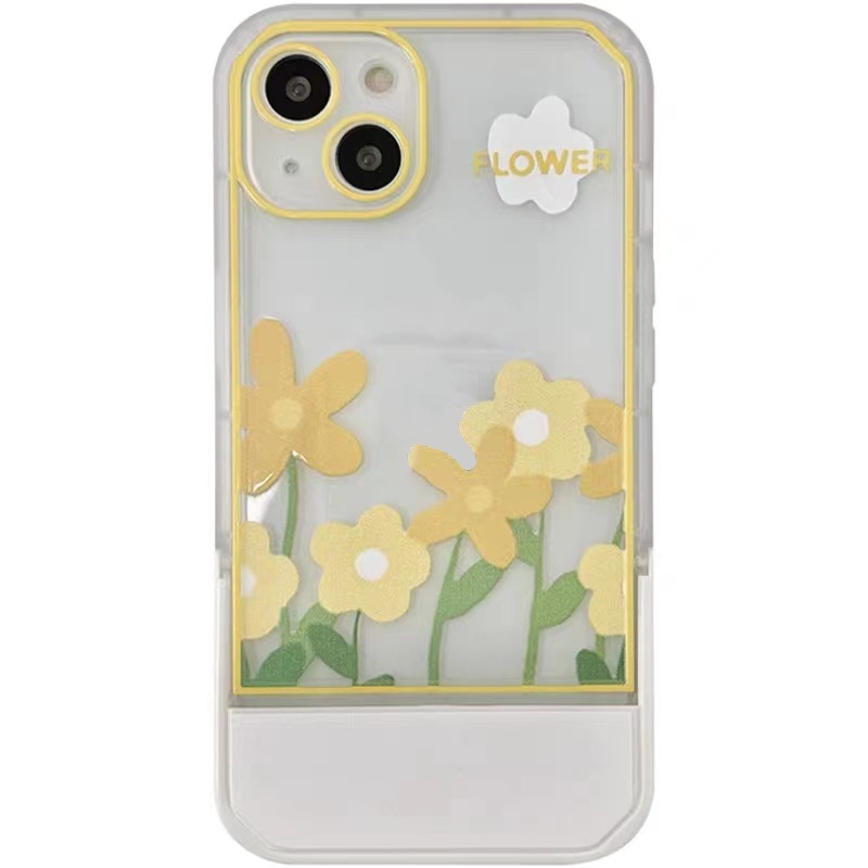 Ốp Điện Thoại Mềm Chống Sốc Có Giá Đỡ Hình Hoa Cho IPhone 11 13 12 Pro Max XS XR X 7 8 6 6S Plus SE 2020