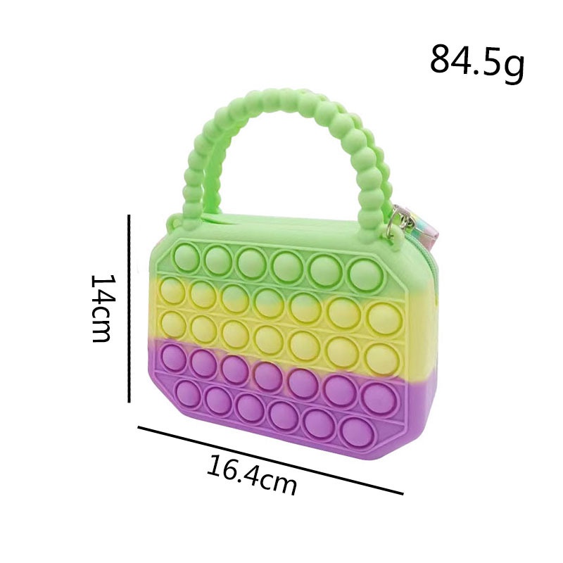 Túi đeo chéo vai đựng tiền xu đồ chơi nhấn bong bóng giảm căng thẳng cho trẻ