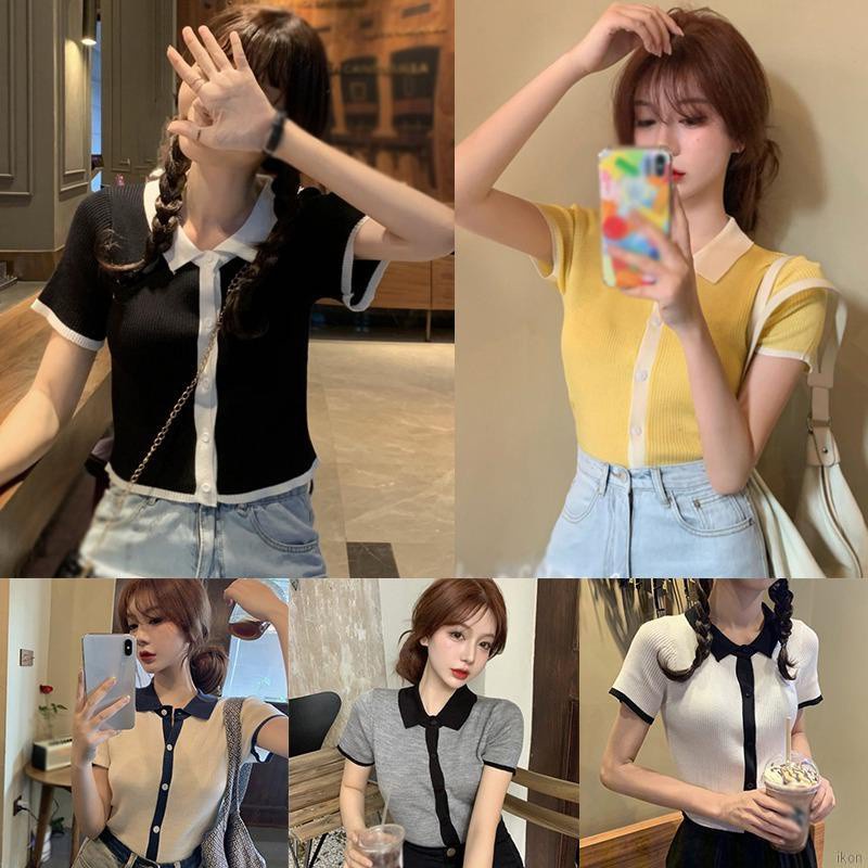 Áo Cardigan dệt kim ngắn tay thời trang mùa hè trẻ trung cho nữ