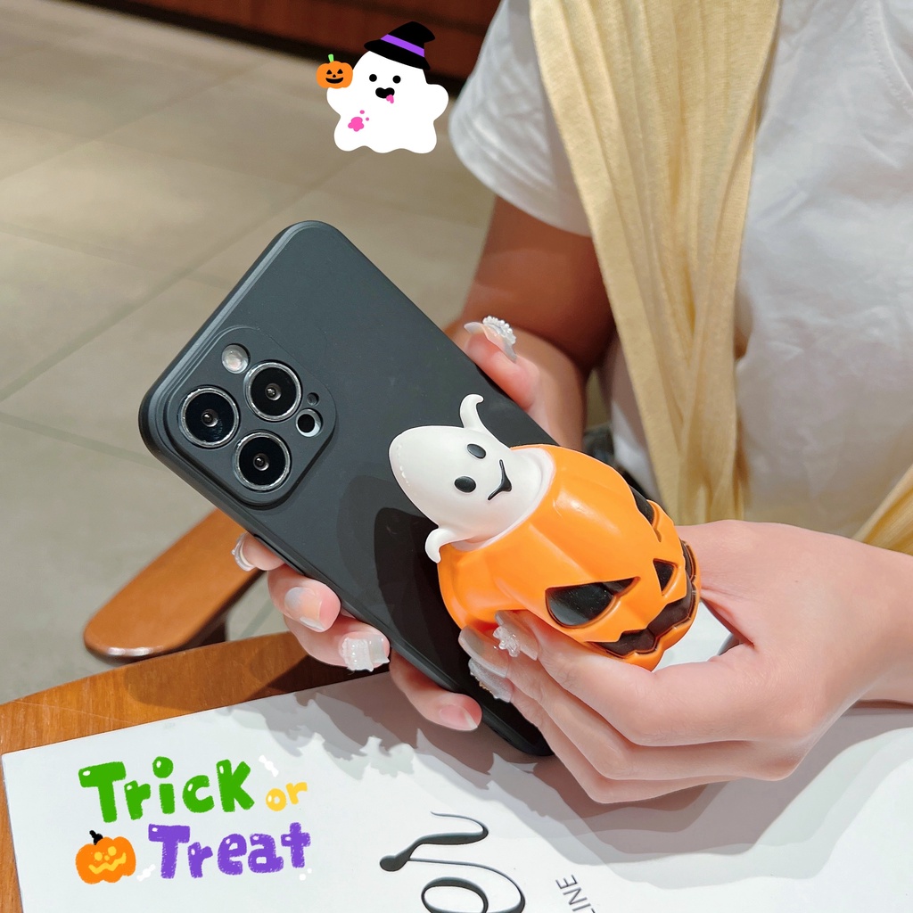 Ốp Điện Thoại Họa Tiết Quả Bí Ngô Halloween 3D Dành Cho iphone 13 mini 12 pro MAX 11 X XR XS MAX 5 5S 6 7 8 PLUS