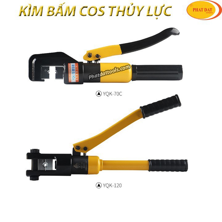 Kìm Bấm Cốt Thủy Lực YQK120, Bấm Cos Dây Điện Từ Hàm Ép Cos 10-120m2