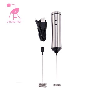 Dụng cụ đánh trứng / tạo bọt sữa cầm tay bằng thép không gỉ hai tốc độ sạc usb