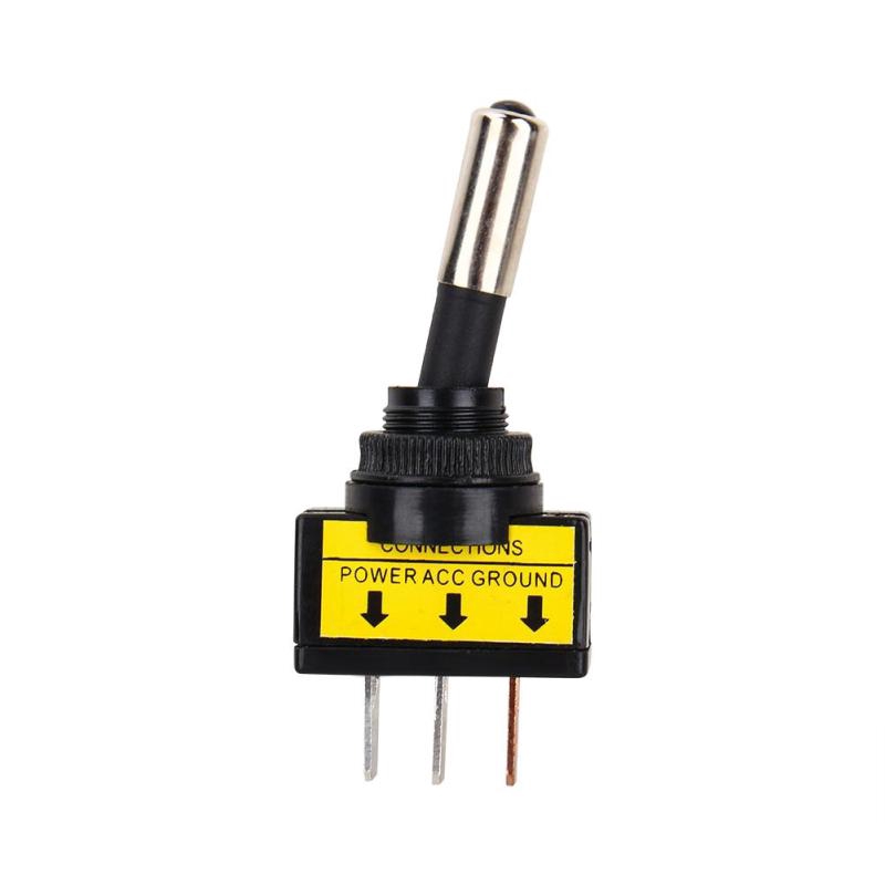 Công tắc đèn LED xanh dương 3Pin SPST ON/OFF 12V 20A dạng thanh gạt dành cho xe ô tô chất lượng cao