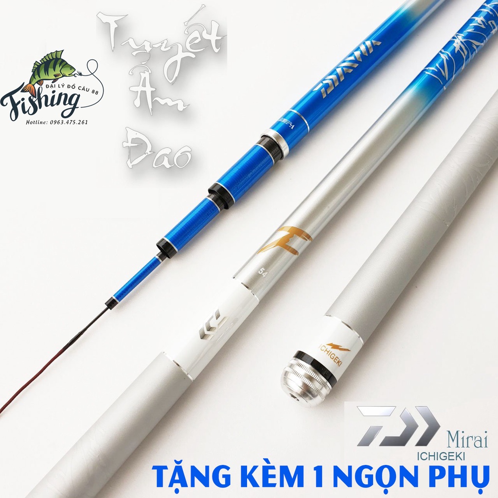 Cần tay daiwa 6h- CẦN TAY 6H có cả các lóng để thay thế khi cần size 3m6-7m2- Tặng kèm 1 ngọn phụ zin