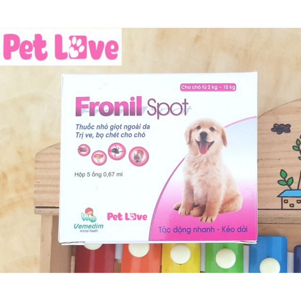 1 hộp  Fronil Spot diệt ve, bọ chét trên chó