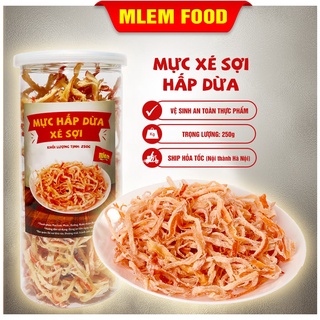 Mực khô hấp nước cốt dừa 250gr Mlem Food, Khô mực xé sợi - Đồ ăn vặt Hà Nội