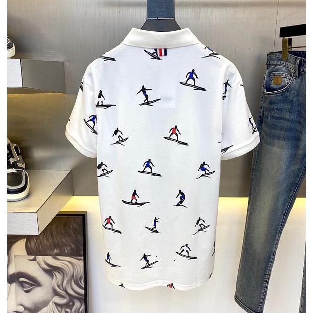 Áo polo cotton tay ngắn cho nam mới