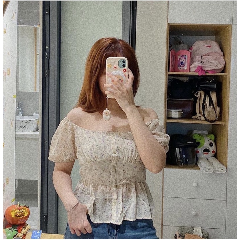 [ FREESHIP + ẢNH THẬT ] Áo hoa babydoll Papercrane dư xịn 100%