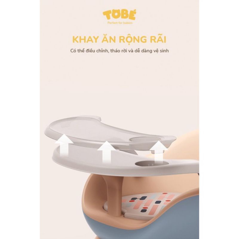 Ghế ăn dặm TOBÉ EGGIES cho bé mô phỏng hình quả trứng không góc nhọn ấn toàn cho bé