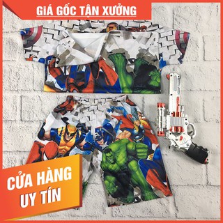 Quần áo trẻ em dành cho bé trai, siêu nhân HULK , Spiderman, Superman, Batman,bộ đồ siêu anh hùng, siêu nhân nhện 3D-016