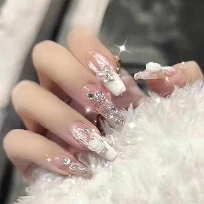 Móng Tay Giả Hình Nơ Phong Cách Mới Có Thể Tháo Rời
