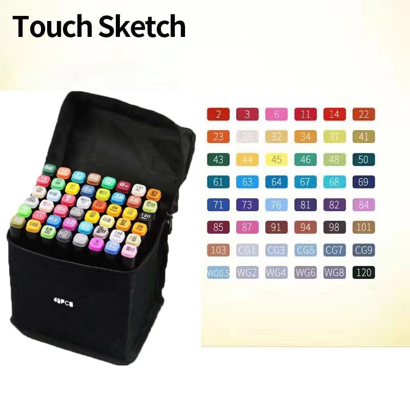 Bút Marker Touch Cao Cấp Mới 30/48/60/80M Màu Tươi Sáng Kèm Nhiều Quà Tặng