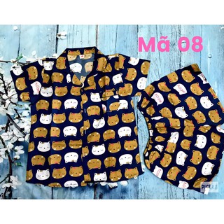Bộ Ngủ Pijama Ngắn Chất Phi Lụa Loại 1 Siêu Mát