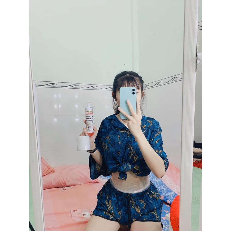 Combo gel tan mỡ Ponry Tặng kèm Mask Kiwi + cuộn quấn + thước đo eo