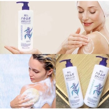 Sữa tắm Hatomugi hạt ý dĩ giúp dưỡng ẩm cho da mềm mịn trắng sáng chai 800ml Nhật Bản