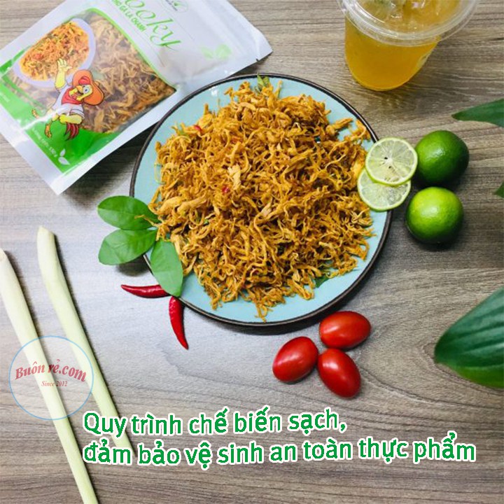 Khô gà lá chanh COOKY 25G giòn ngon đậm vị - Khô gà lá chanh ăn vặt 01181