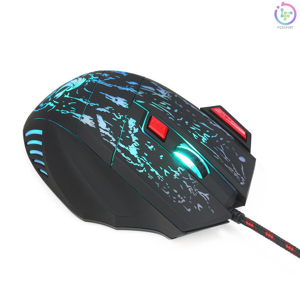 Bộ Bàn Phím Và Chuột Chơi Game Có Dây Đèn Led Nền 35 Phím 5500 Dpi 7 Nút