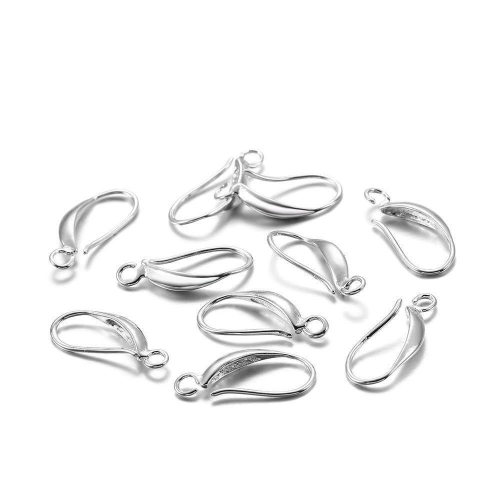 Set 12 Móc Làm Bông Tai DIY 4 Màu Kích Thước 17 * 8mm|Dụng Cụ Làm Trang Sức Mạ Vàng