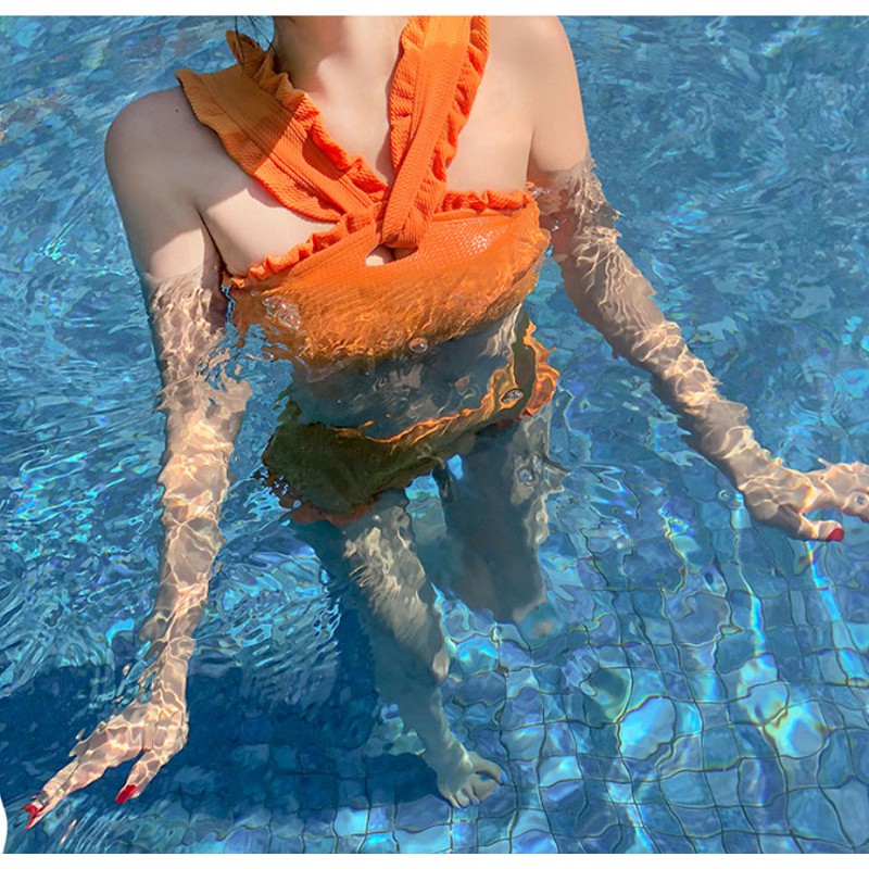 [Hàng sẵn] bikini len 2 mảnh màu vàng tôn da | BigBuy360 - bigbuy360.vn
