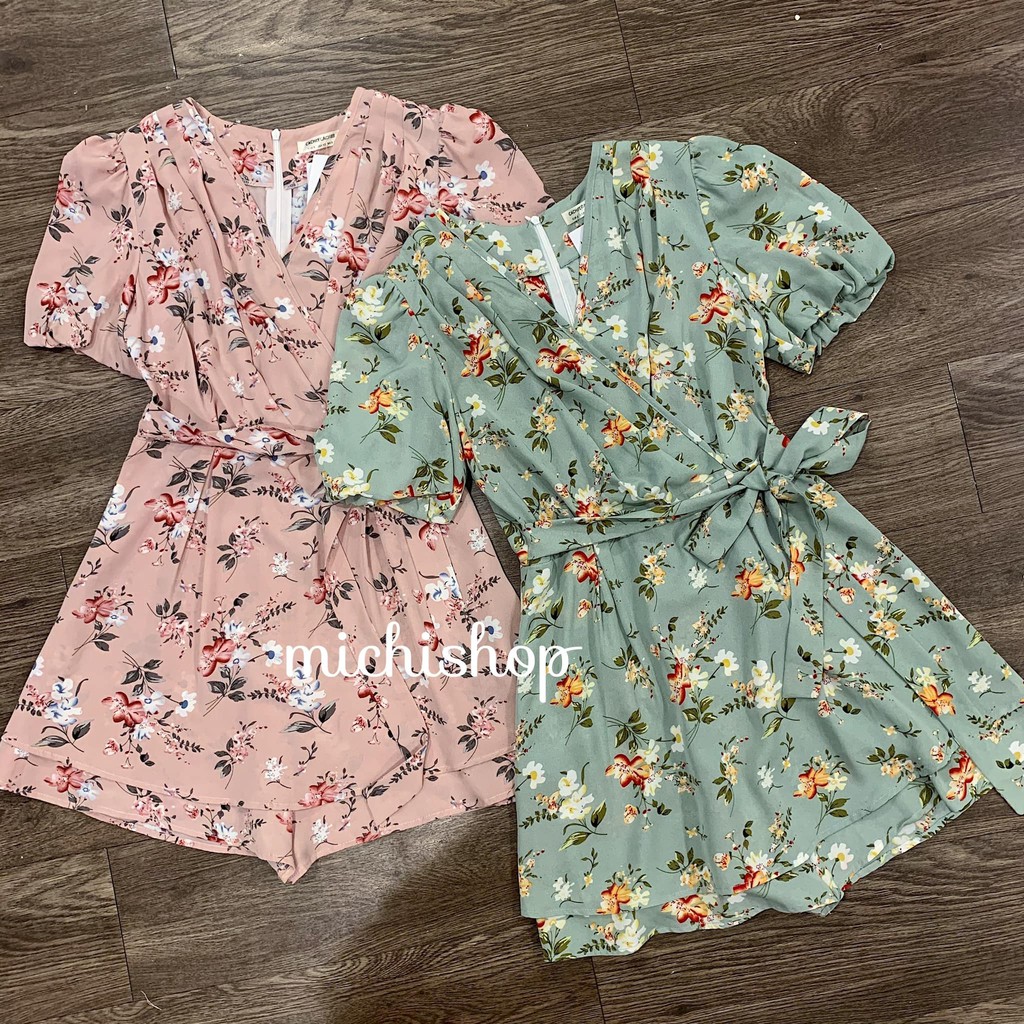 Jumpsuit vạt chéo hoa nhí 78A38