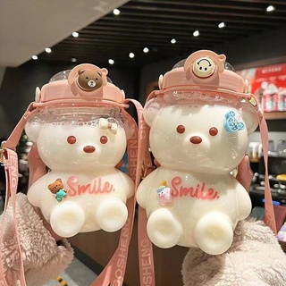 Bình nước con gấu 1000ml, bình đựng nước cute