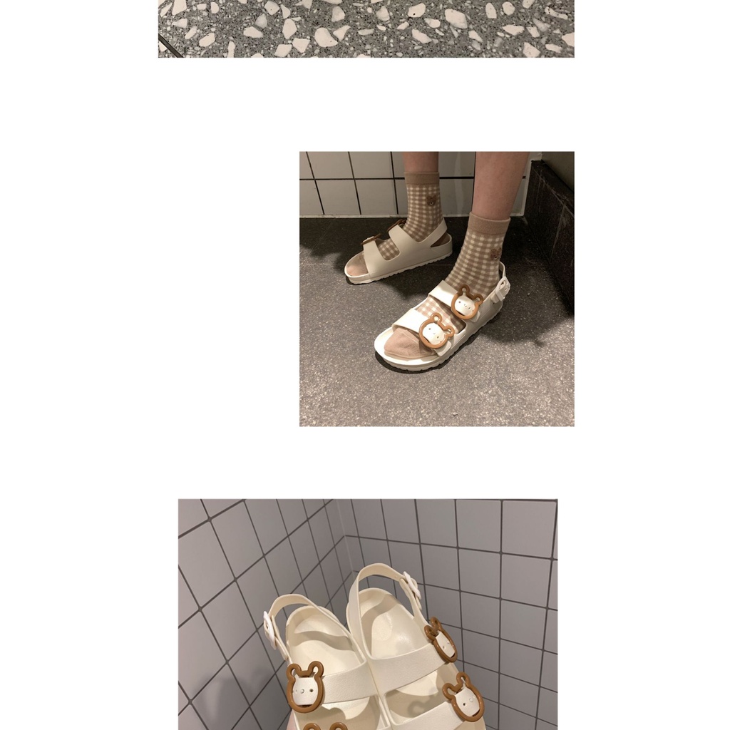 Giày Sandal Mùa Hè Đế Phẳng Dày Dặn Dễ Thương Thời Trang Đi Biển Cho Nữ 2021