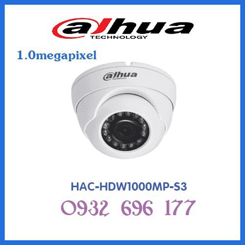 Camera Dome hồng ngoại DAHUA HAC-HDW1000MP-S3