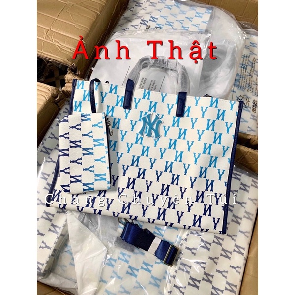 Túi Tote NY dáng vuông màu mới cực trend kèm ví mua 1 được 2