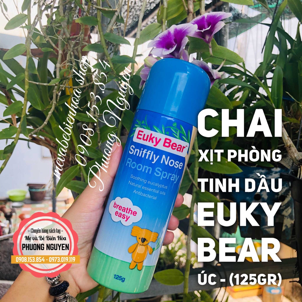 Chai xịt phòng tinh dầu Euky Bean (125gr)