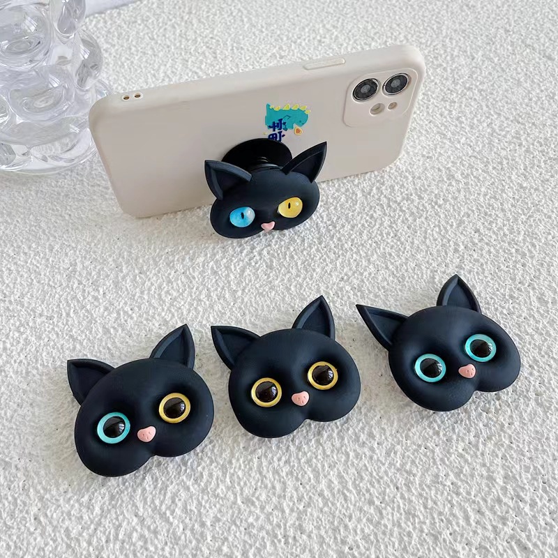 Giá Đỡ Điện Thoại Bằng Silicon Hình Mèo Dễ Thương