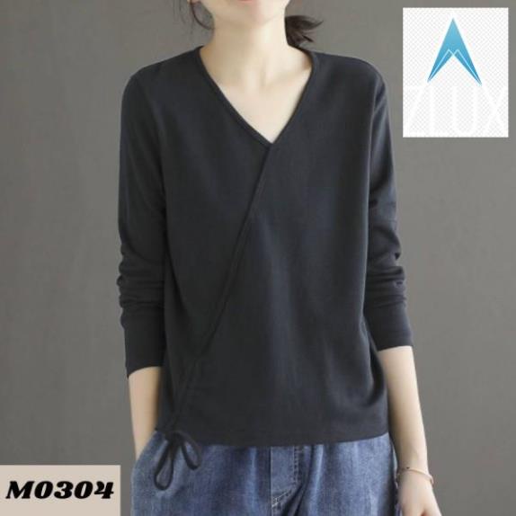 Áo Thun Trung Niên Tay Dài Phối 2 Lớp Trẻ Trung M0304