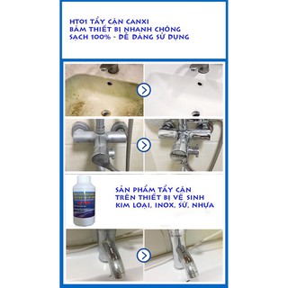 Tẩy cặn canxi trên inox - HT01