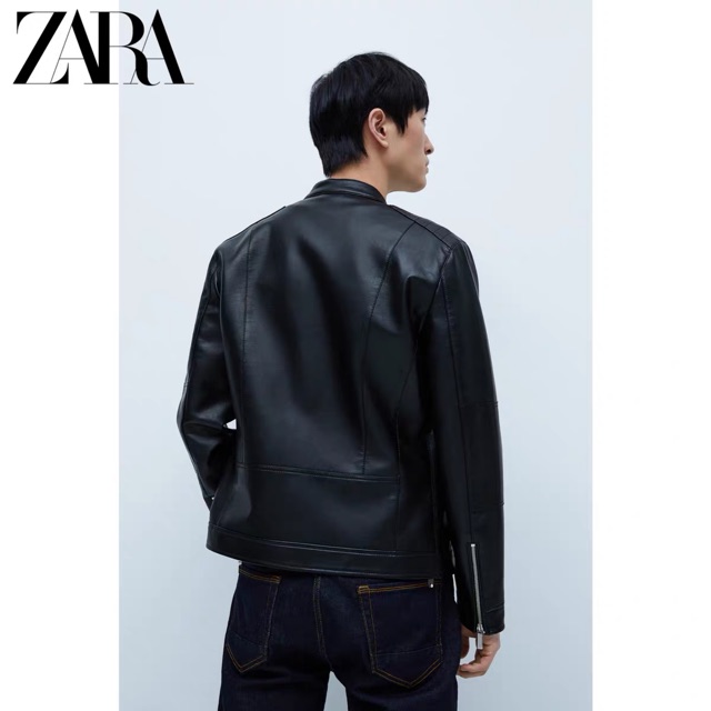 Áo khoác da Zara man auth canh sale, kèm video