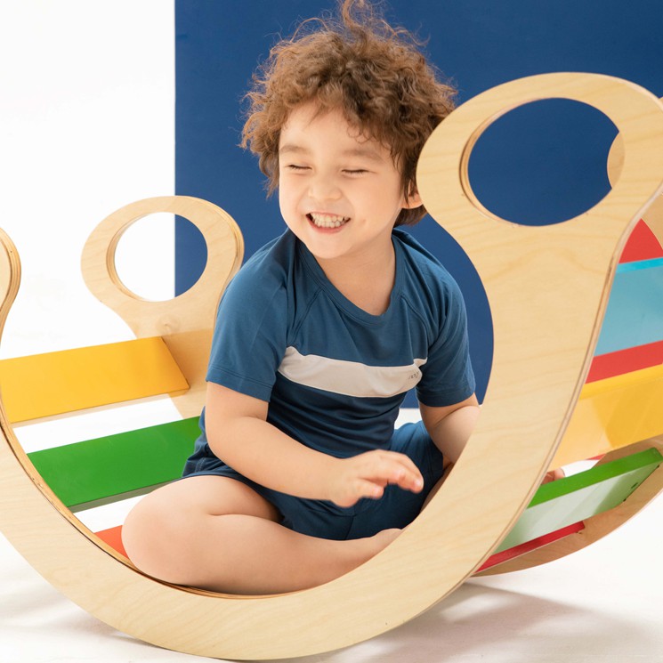 Bộ Cộc Tay Bé Trai NOUS Xanh Ghi 2Y/3Y/4Y/5Y