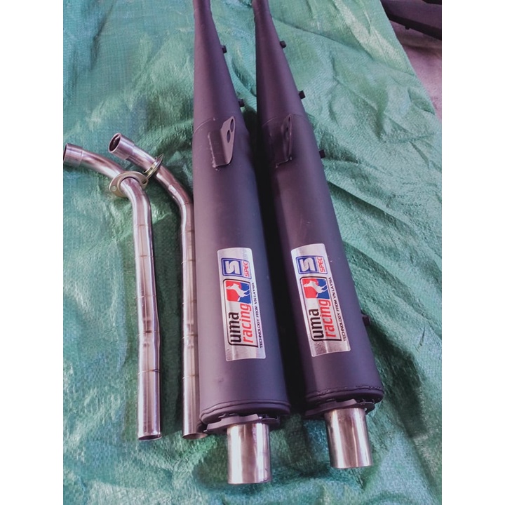 Pô Uma đít chu kèm cổ lắp dòng xe Sirius , Ex 50cc