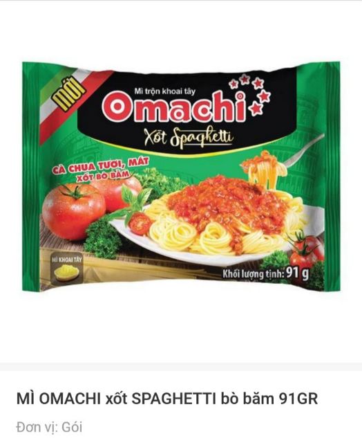 Mì Omachi xốt Spaghetti 91g