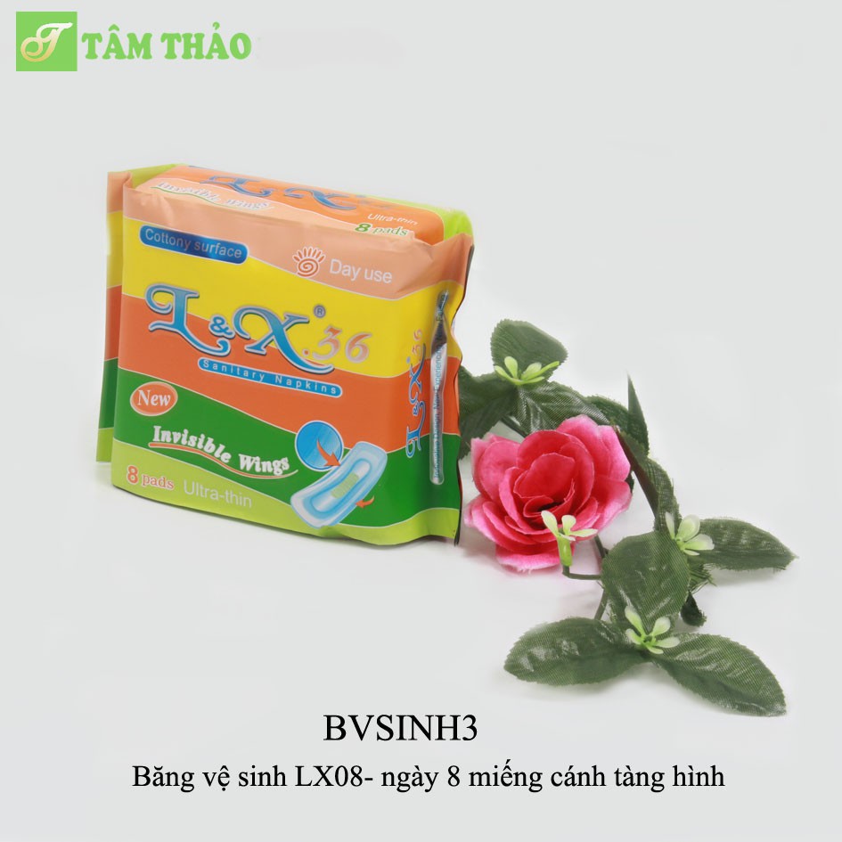Băng vệ sinh LX08- ngày 8 miếng cánh tàng hình 9323503838262
