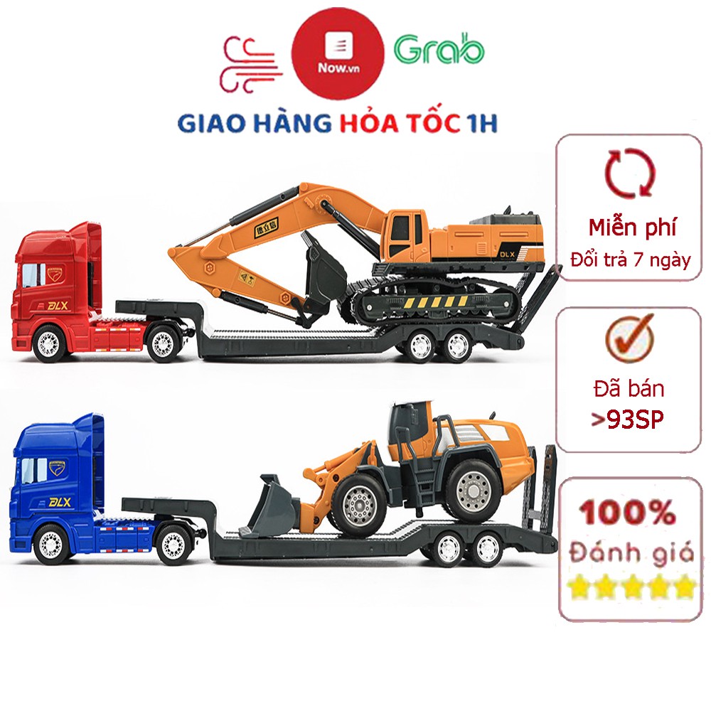 Tuyển tập xe đồ chơi mô hình xe đầu kéo các loại xe (gồm 2 xe) chi tiết sắc sảo, bền, đẹp nhựa ABS, đầu kéo có bánh đà