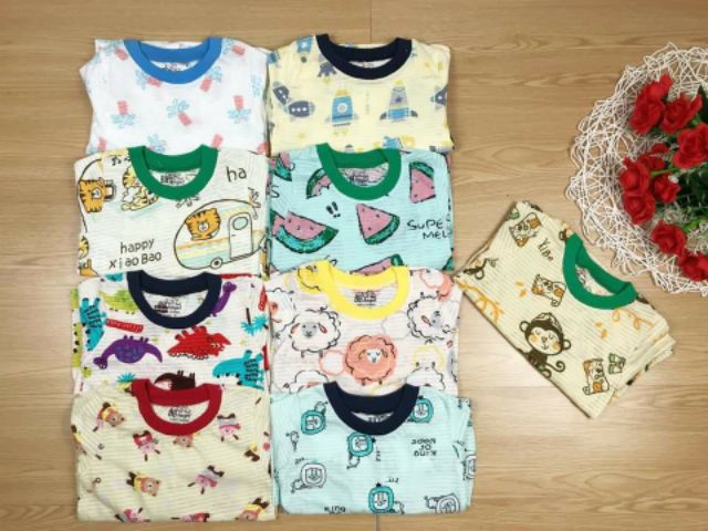 BỘ COTTON SỢI TRE TAY DÀI BB ANGEL CHO BÉ